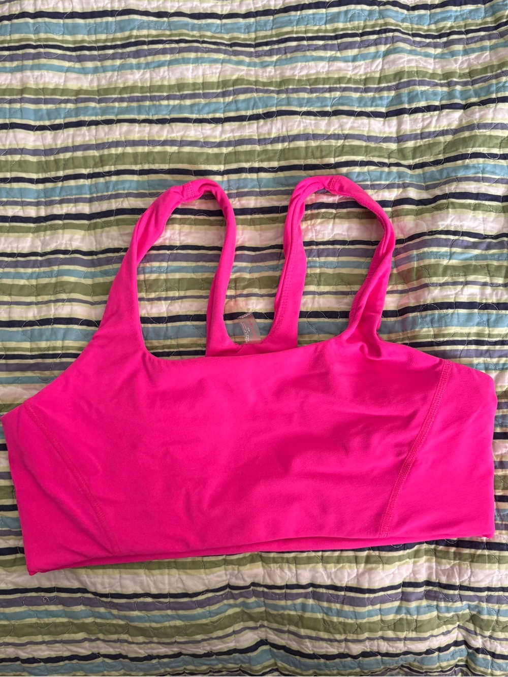 FP Movement by Free People Hot Pink never better square neck sports bra